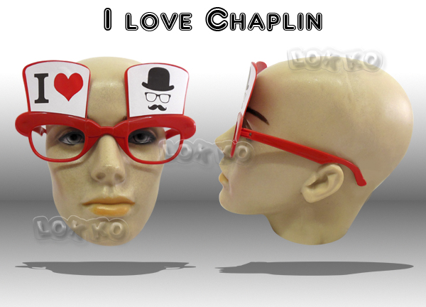 Óculos de festa i love chaplin